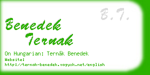 benedek ternak business card