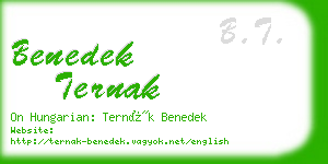 benedek ternak business card